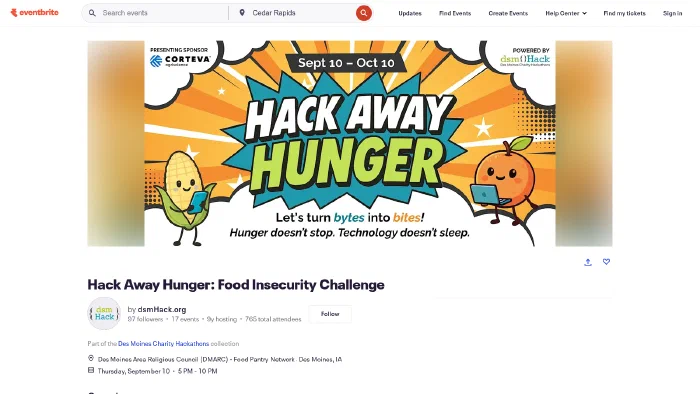 Hack Away Hunger: Food Insecurity Challenge event banner